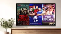 Akses premium tayangan hiburan Vidio jadi lebih mudah melalui Smart TV Polytron. (Vidio)