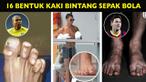 Video bentuk kaki bintang sepak bola dunia ketika tak bersepatu, salah satunya Lionel Messi pemain klub Barcelona.