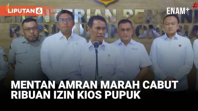 Kesal, Mentan Amran Marah Cabut Ribuan Izin Kios Pupuk Bikin Rugi Rp600 Miliar