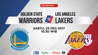 Jadwal NBA, Golden State Warriors Vs LA Lakers. (Bola.com/Dody Iryawan)