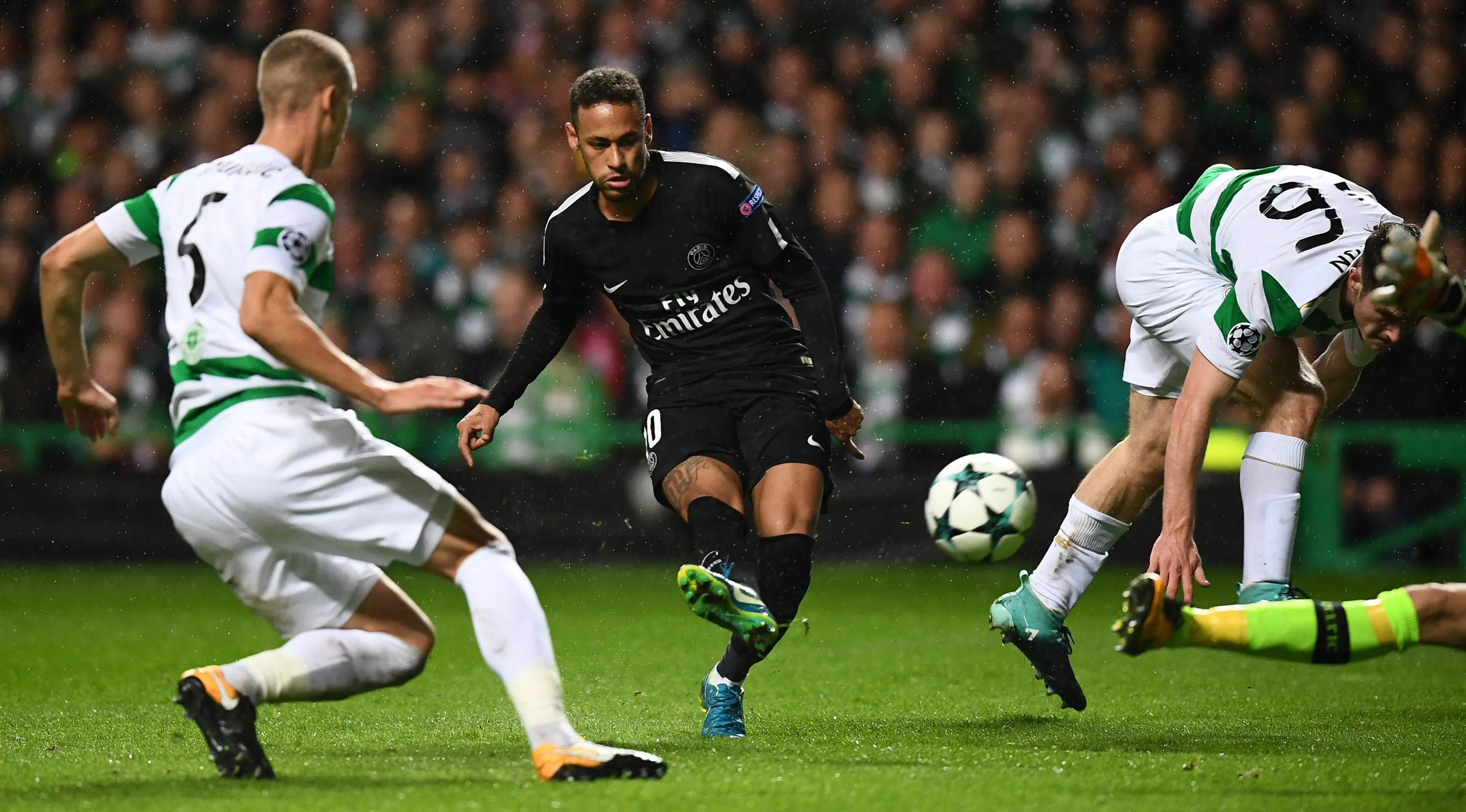 PSG menciptakan 12 gol dari dua pertemuan melawan Celtic di Liga Champions musim ini. (AFP/Franck Fife)