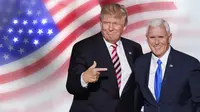 Ilustrasi Pilpres AS 2020, Donald Trump-Mike Pence. (Liputan6.com/Tri Yasni)