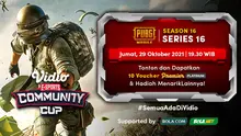 Jadwal dan Live Streaming Vidio Community Cup Season 16 PUBGM Series 16, Jumat 29 Oktober 2021. (Sumber : dok. vidio.com)