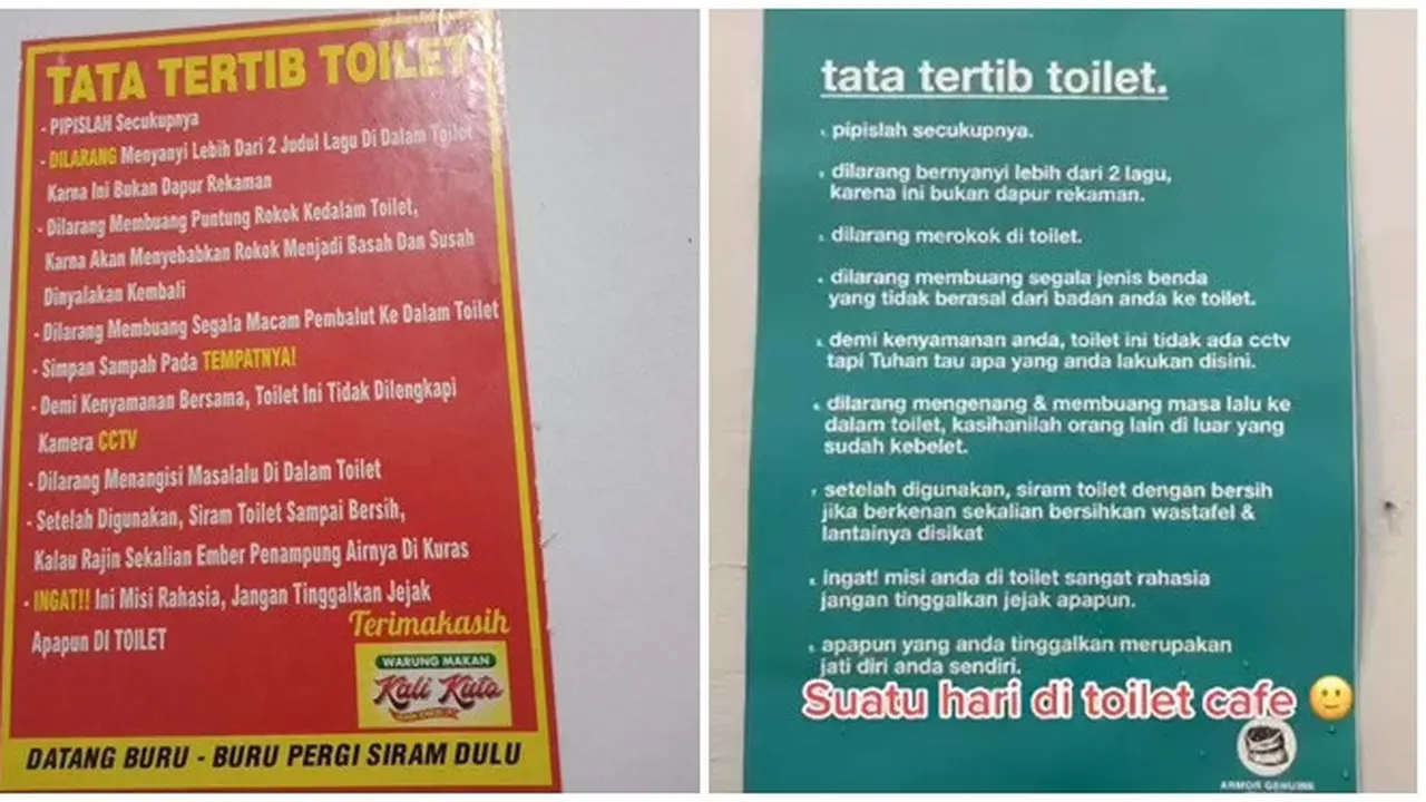 6 Tata Tertib Toilet Ini Poinnya Banyak Banget, Waktu Habis Hanya Buat Baca
