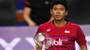 Pasangan Indonesia, Praveen Jordan/Debby Susanto, saat bertanding melawan pasangan China, Wang Yilyu/Huang Dongping pada laga Korea Terbuka 2017, Minggu (17/9/2017). Praveen/Debby menang 21-17, 21-18 atas Wang Yilyu/Huang Dongping. (AFP/Jung Yeon-Je)
