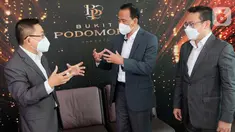 (ki-ka) Presiden Direktur ERA Indonesia Darmadi Darmawangsa, Marketing Director Agung Podomoro Land Agung Wirajaya dan CMO Bukit Podomoro Jakarta Zaldy Wihardja berbincang pada peluncuran Bukit Podomoro Jakarta secara virtual di APL Tower, Jakarta (14/09/2021). (Liputan6.com/HO/Ading)