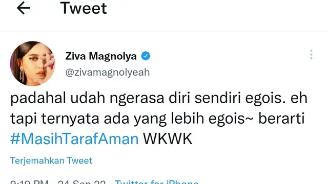 Ziva Magnolya Bahas Soal Egois Usai Nyanyi Lagu Duet Seorang Diri Meski Satu Acara dengan Rizky Febian