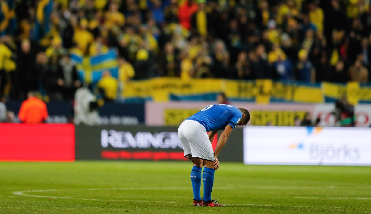 PHOTO Takluk Dari Swedia Italia Terancam Gagal Lolos Piala Dunia