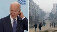 Presiden AS Joe Biden terbalik saat ucapkan Libya dan Suriah di pertemuan G7, Inggris. Dok: VOA, AP News