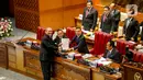 Kedua, laporan Komisi I DPR RI atas Hasil Uji Kelayakan (fit and Propes Test) Calon Anggota Dewan Pengawas Lembaga Penyiaran Publik Televisi Republik Indonesia (LPP TVRI) Periode 2022-2027, dilanjutkan dengan pengambilan keputusan. (Liputan6.com/Faizal Fanani)