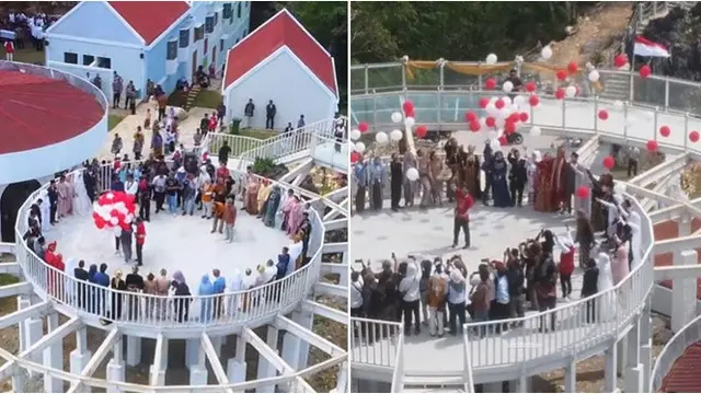 25 Pasang Pengantin Nikah Massal Bertema Kemerdekaan RI, Venue Berada di Tebing