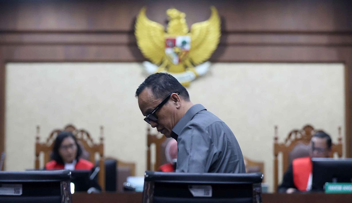 Mantan Wakil Menteri Ketenagakerjaan, Immanuel Ebenezer Gerungan atau Noel, saat sidang pembacaan putusan atau vonis di Pengadilan Tindak Pidana Korupsi (Tipikor), Jakarta, Kamis (4/6/2026). (Kapanlagi.com/Budy Santoso)