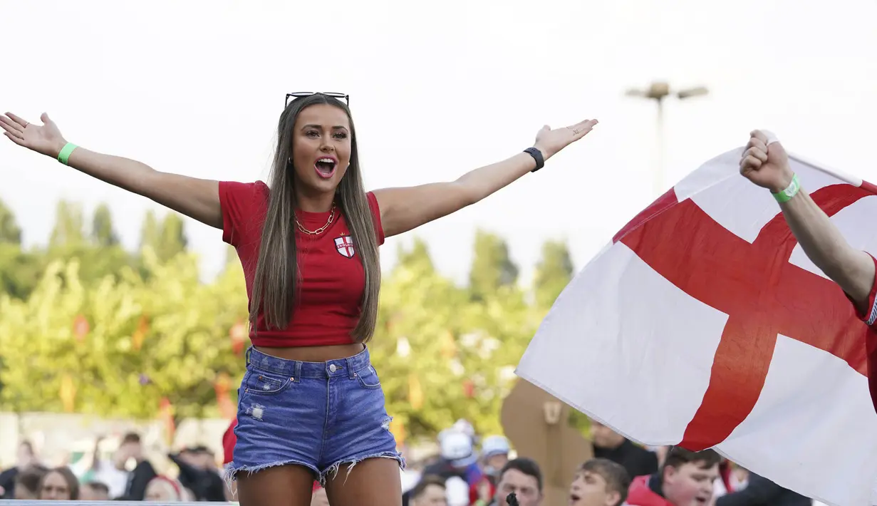 Kemenangan Timnas Inggris menang atas Republik Ceska pada laga terakhir Grup D Euro 2020 membuat Inggris berhak lolos ke-16 besar dengan status juara grup. (Foto: AP/PA/Martin Rickett)