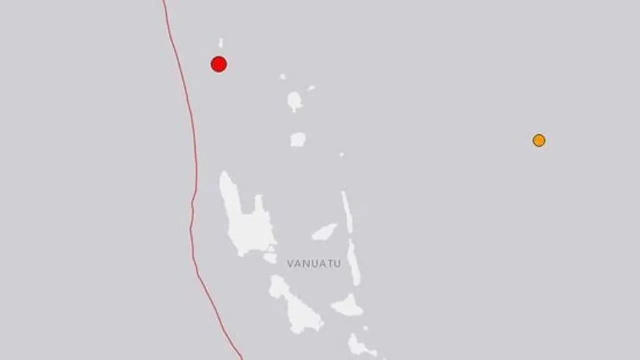 Lokasi gempa Vanuatu. (USGS)