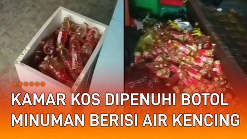 VIDEO: Menjijikkan, Kamar Kos Dipenuhi Ratusan Botol Minuman Bekas Berisi Air Kencing