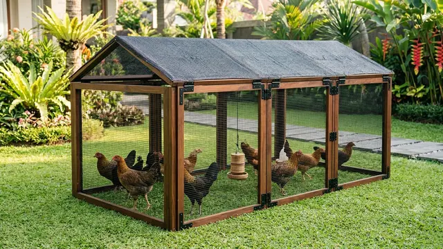 Desain Kandang Ayam Umbaran Portable. Gemini