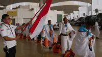 Jemaah Haji Indonesia saat tiba di Bandara King Abdulaziz, Jeddah. Darmawan/MCH