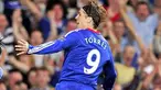 Ekspresi kegembiraan Fernando Torres seusai mencetak gol menghadapi West Ham dalam lanjutan Liga Premier di Stamford Bridge, 23 April 2011. AFP PHOTO/GLYN KIRK