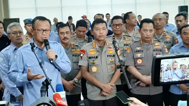 Menteri Kelautan dan Perikanan Edhy Prabowo, Kapolri Jenderal Pol Idham Azis dan Kepala Badan Reserse Kriminal Polri, Komjen Listyo Sigit Prabowo