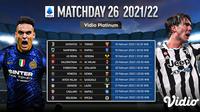 Link Live Streaming Liga Italia 2021/2022 Matchday 26 di Vidio, 19-22 Februari 2022. (Sumber : dok. vidio.com)