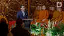 Penyambutan ini sekaligus pelepasan para Bhikkhu yang akan melakukan Thudong sebagai rangkaian perayaan Waisak 2024. (Liputan6com/Herman Zakharia)