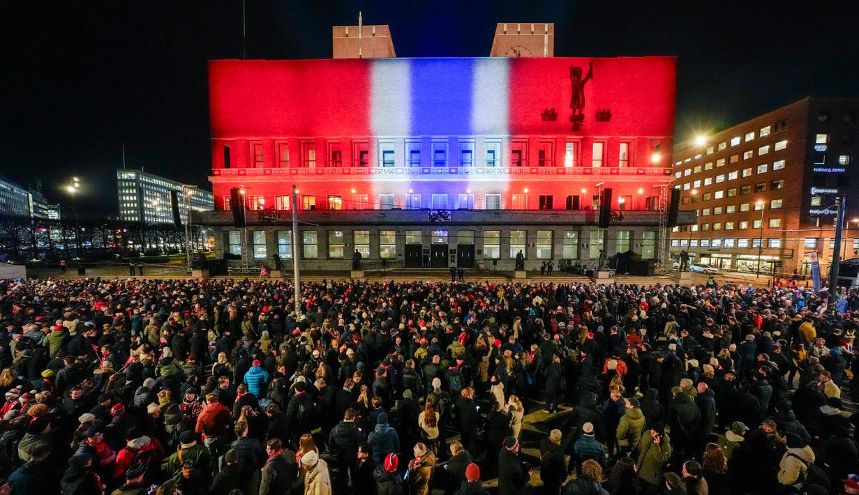 Timnas Norwegia mengakhiri penantian 28 tahun untuk kembali tampil di Piala Dunia setelah memastikan tiket ke Piala Dunia 2026. (Heiko Junge/NTB via AFP)