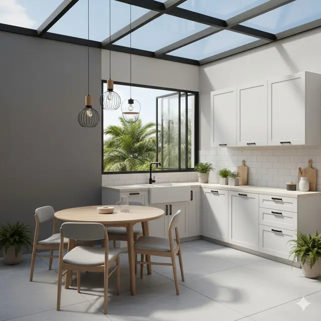 7 Desain Dapur Semi Outdoor Gaya Scandinavian, Perpaduan Estetika Alam dan Fungsionalitas Modern
