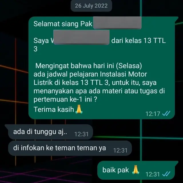 6 Chat Siswa Tanya Ada Tugas atau Tidak ke Guru Ini Bikin Satu Kelas Kesal
