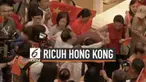 Massa pro-China menggelar unjuk rasa di dalam sebuah mal, mereka mengibarkan bendera dan menyanyikan lagu kebangsaan China. Tak lama kemudian terjadi kericuhan antara massa pro dan kontra China.