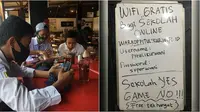 Viral Warkop Pitulikur Surabaya, Sediakan WiFi Gratis Untuk Sekolah Online. (Sumber: Instagram/warkoppitulikur)