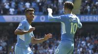 Masuk paruh kedua, Man City terus mengurung pertahanan Arsenal. Ketika babak kedua berjalan 53 menit, Rodri memperbesar keunggulan The Citizens menjadi 4-0. (Foto: AP/Rui Vieira)
