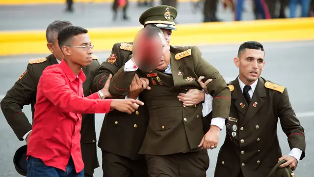 Aksi Heroik Pengawal Presiden Venezuela Saat Serangan Drone Berpeledak
