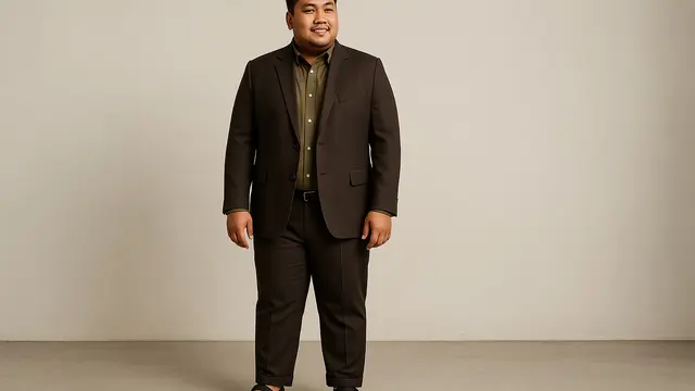 Ide Outfit yang Cocok untuk Pria Gemuk/Ilustrasi gambar oleh AI