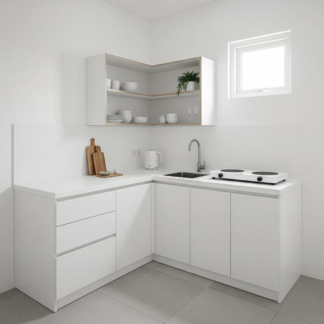 9 Model Dapur Rumah Kecil 1,5x1,5 Meter dengan Rak Sudut Gantung, Solusi Efisien