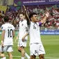 Kapten Timnas Indonesia, Asnawi Mangkualam, mencetak gol ke gawang Timnas Vietnam di Piala Asia 2023. (Bola.com/Dok.AFP/KARIM JAAFAR).