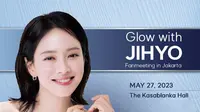 Song Ji Hyo bakal hadir di fan meeting Glow With Jihyo berdasarkan undangan dari brand skincare asal Korea Selatan. (Dok. IST/Glutanex)