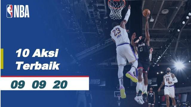 Berita Video 10 Aksi Terbaik Babak Semifinal Playoff NBA 7 September 2020, Ada Blocking Keren LeBron James