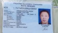 KTP palsu TKA China bernama Mister Wang, saat ditemukan warga di Konawe Utara.(Liputan6.com/Ahmad Akbar Fua)