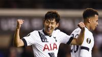 BINTANG - Son Heung-Min menjadi bintang kemenangan Tottenham Hotspur saat melawan FK Qarabag di Liga Europa (REUTERS/Francois Lenoir)