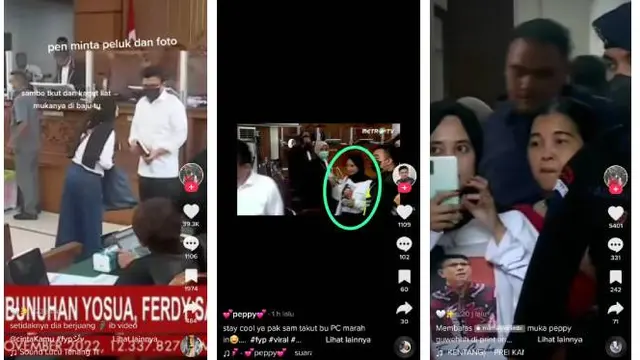 Screenshot Tiktok @peppysam dan @paksambokece