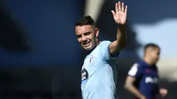 Tuan rumah lantas mampu menyamakan skor pada menit ke-59 lewat gol penyerang andalan mereka, Iago Aspas dari titik putih. (Foto: AFP/Miguel Riopa)