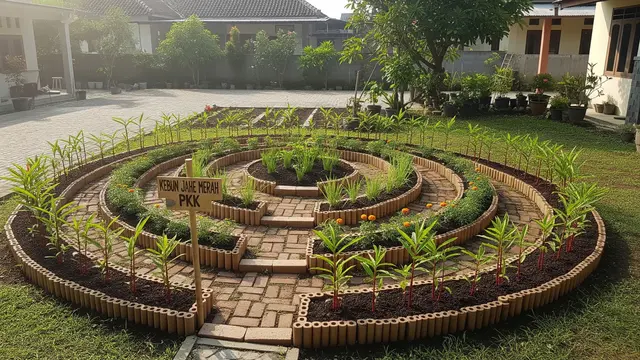Ide Kebun Jahe Merah di Pekarangan untuk Ibu-ibu PKK/Gemini AI