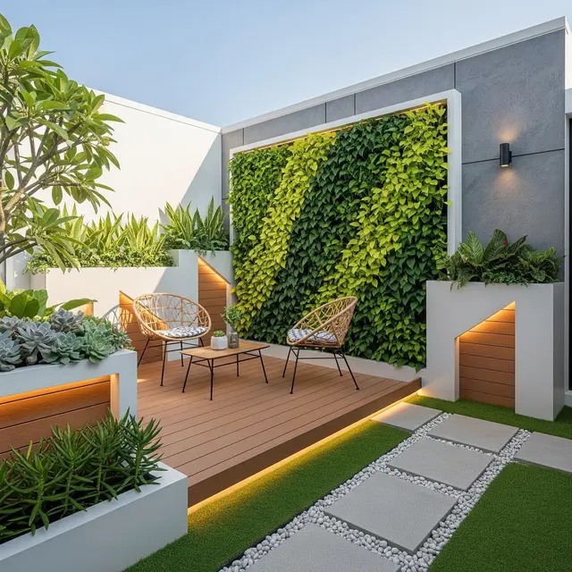 Desain Rooftop Garden Modern untuk Rumah Type 36 (Gemini AI)