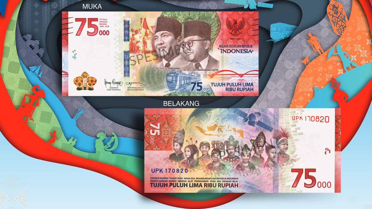Pemerintah dan Bank Indonesia meresmikan pengeluaran dan pengedaran Uang Peringatan Kemerdekaan 75 Tahun Republik Indonesia. (Dok BI)