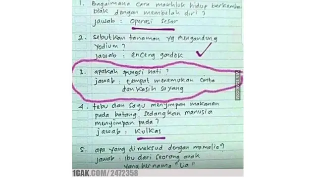 6 Jawaban Nyeleneh Siswa Saat Mengerjakan Tugas Ini Bikin Geleng Kepala