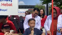 Praktik sikat gigi pada acara kick off BKGN 2025, pada Minggu (21/9/2025)