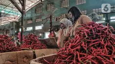 Warga saat membeli cabai di Pasar Induk Kramat Jati, Jakarta Timur, Kamis (6/1/2022). Harga cabai di Pasar Induk Kramat Jati yang sebelumnya melonjak pada akhir tahun kini perlahan turun. (merdeka.com/Iqbal S. Nugroho)