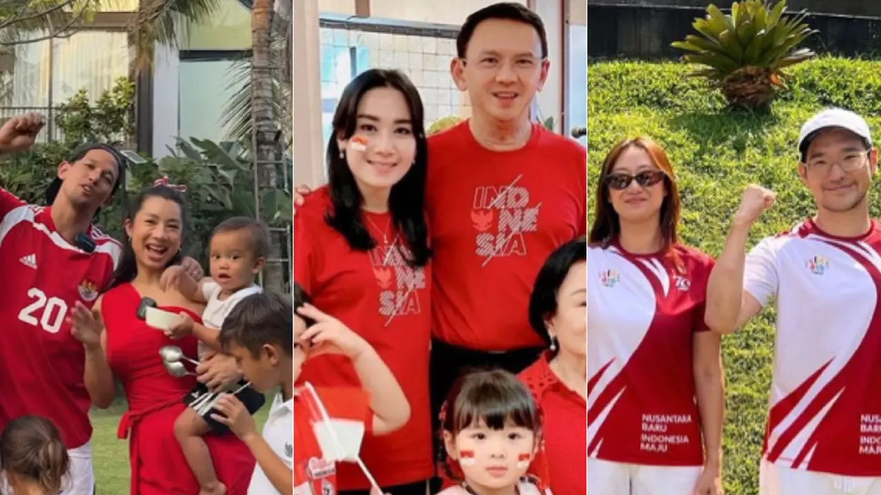 Outfit Kompak Merah Putih Publik Figur Bersama Keluarga hingga Kerabat