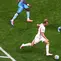 Pemain Inggris Harry Kane mencetak gol kedua selama pertandingan sepak bola babak 32 Piala Dunia antara Inggris dan Kongo di Atlanta, Rabu, (01/07/2026). (AP Photo/Colin Hubbard)