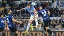 Lazio racikan Maurizio Sarri tampil begitu perkasa dan berhasil menundukkan Inter Milan asuhan Simone Inzaghi dengan skor 3-1. (AP/Alessandra Tarantino)